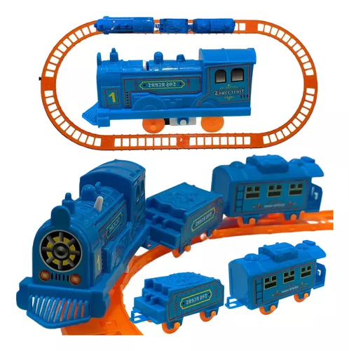 Brinquedo Trenzinho Trem Locomotiva Com Trilhos Infantil