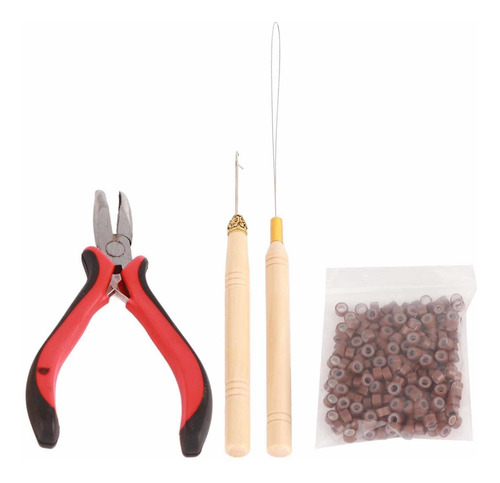 Agujas Para Extensiones De Cabello, 4 Unidades, Alicates Par