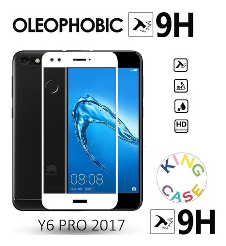 Huawei Y6 Pro 2017 Vidrio Templado 3d Full Cover Oleophobic