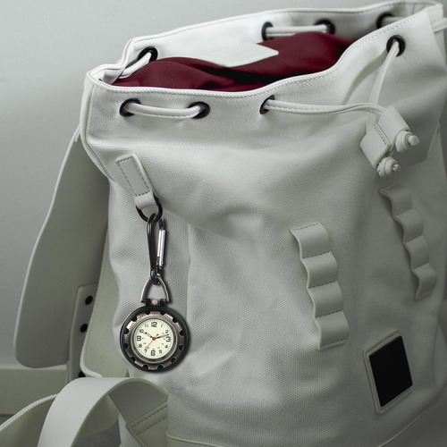 Reloj De Bolsillo Plata Antigua Redondo Resistente Al Agua