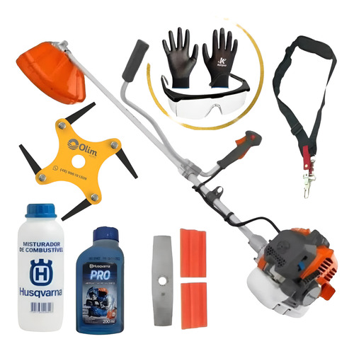 Roçadeira 131r Husqvarna C/ Lâmina 4pontas + Brindes