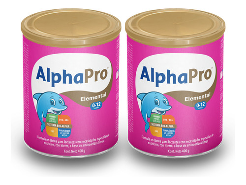 Fórmula En Polvo Alphapro Elemental 400 G 0 A 12 Meses