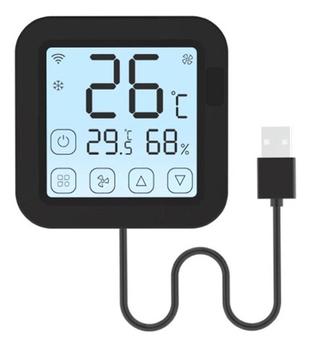 Termostato Digital Smart Táctil Wifi + Ir Negro