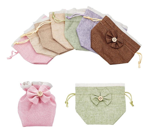 Bolsa De Regalo Con Cordón, 7 Bolsas De Regalo Con Lazo, Reu