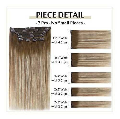 Relleno Brillo Remy Clip En Extensiones De Pelo Clip Ttqcp