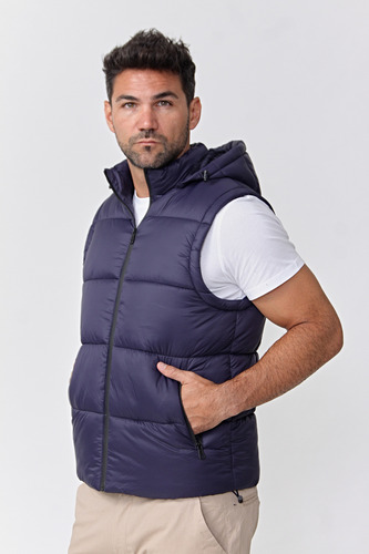 Chaleco Monaco Hombre Con Piel Corderito Impermeable Premium