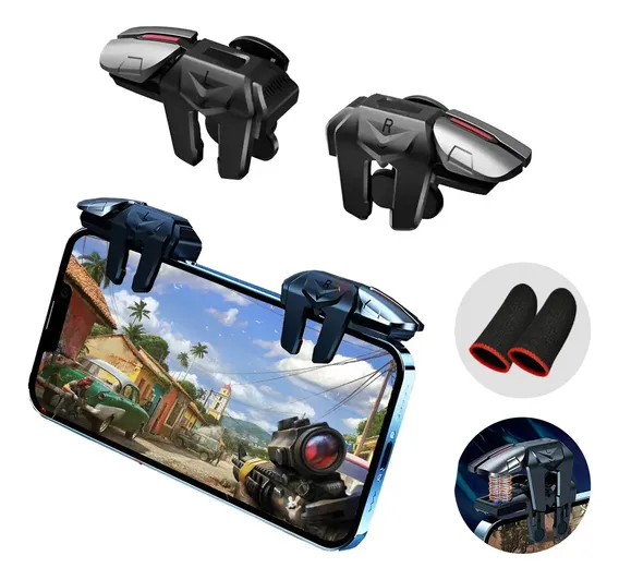 Gatilho L1/l2 + R1/r2 Pubg Celular Mira Jogo 4 Botões  Luva