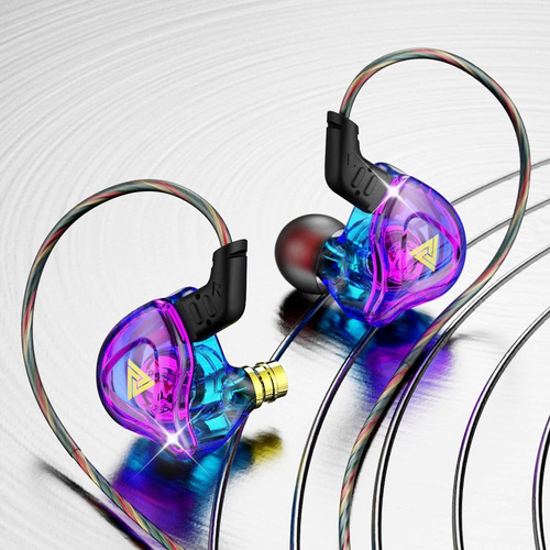 Imagen 4 de 7 de Qkz Ak6 Dmx Con Micro + Estuche Audifonos Auriculares Morado