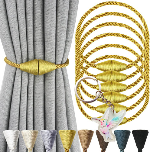 6 Modernas Abrazaderas Magnéticas Para Cortinas Hechas Mano