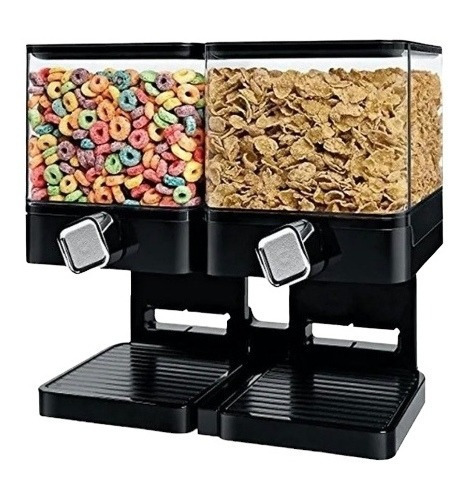 Dispensador Doble De Mesa Cereal/granos/dulces/ 8litros 