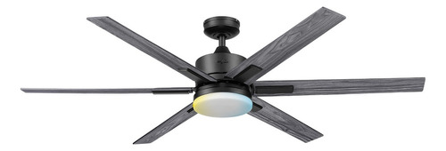 Ventilador De Techo Led Coolfan Norte 62'' Control Remoto Estructura Negro Mate Diámetro 157 Cm