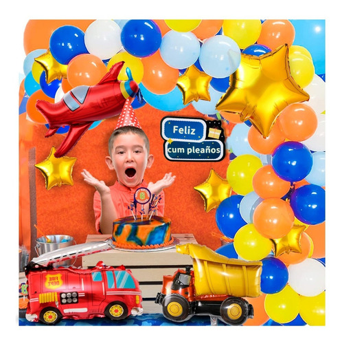 Globos De Avion Para Cumpleaños De Niños Kit Completo