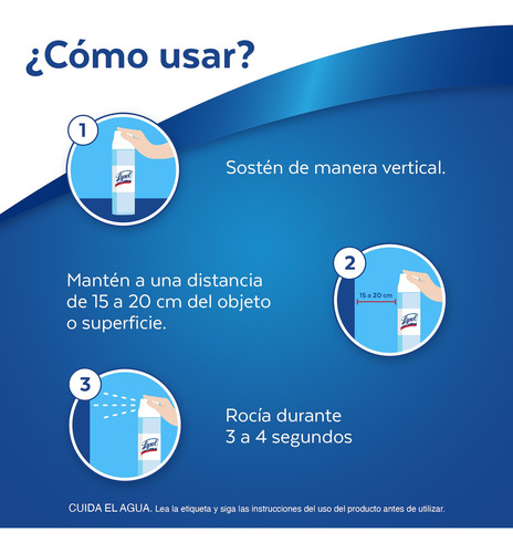 Lysol Aerosol Desinfectante Superficies Waterfall 475g