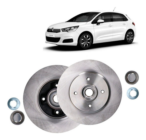 2 Discos Freno Traseros Para Citroen C4 Picasso 2007 2014