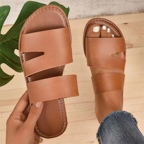 Zt Slipper Planos De Verano New Con Sandalias Mujer Casual