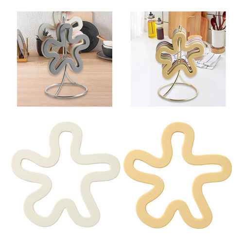 2x Tapetes De Silicona, 1 Pieza 1 Pieza Amarillo