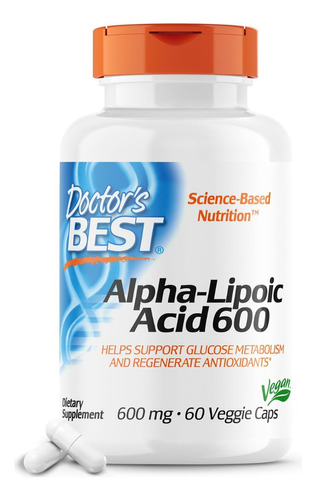 Ácido Alfa Lipóico 600 Mg Doctor's Best 60 Veggie Caps