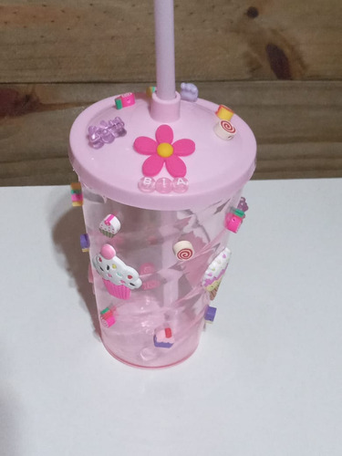 Copo Erê Personalizado Rosa Com Nome