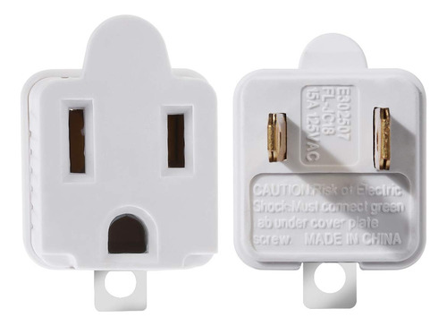 3-2 Prong Adapters Grounding Converters- Etl Adapter 4-...