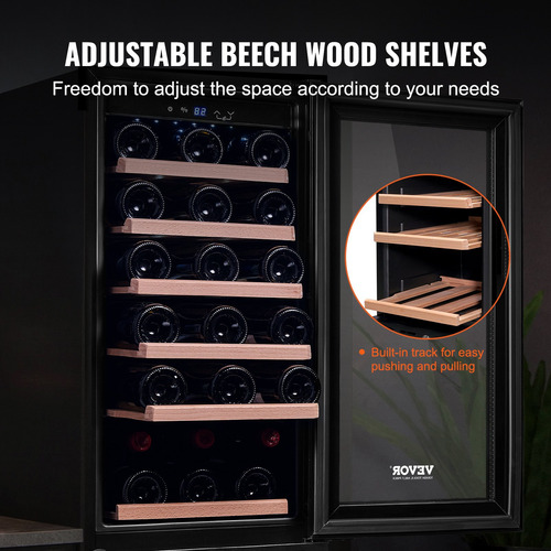 Enfriador Refrigerador Botellas Vino Tequila 30 Botellas Led