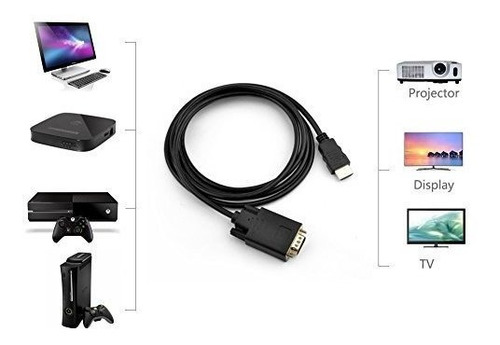 ¿cable Adaptador Xf Times Hdmi A Vga, Enchapado En Oro,...