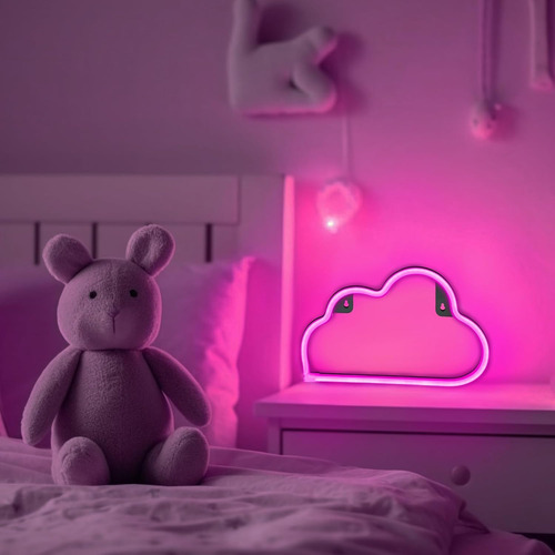 Baquler 4 Letreros De Neón De Nube Con Pilas O Usb, Luz De N
