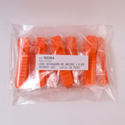Lego Separador De Bricks Naranja - Pack 10 Piezas - Tec004 10 Separador De Bricks