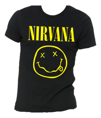 Polera Nirvana Banda Rock Band Kurt Cobain 100% Algodón