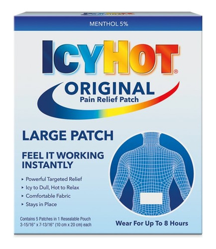 Parches Analgesico Icy Hot 10x20 Cms - 5 Pzas - Americano