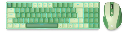 Kit Teclado E Mouse Gamer Redragon Mecânico Bs-8772 Verde