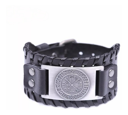 Pulsera Brazalete Cuero Estilo Vikingo