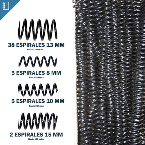 Engargoladora Encuadernadora Perforadora Espiral 4:1 Paquete