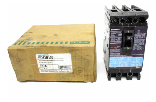 Interruptor Termomagnetico Siemens 100amp Trifasico Ed63b100