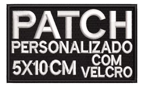 Patch Com Velcro 5cm X 10cm Personalizado