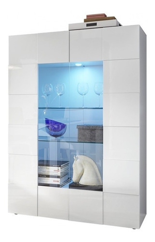 Imagen 5 de 5 de Mueble Vajillero Vitrina Poliuretano Alto Brillo Ref Calisto