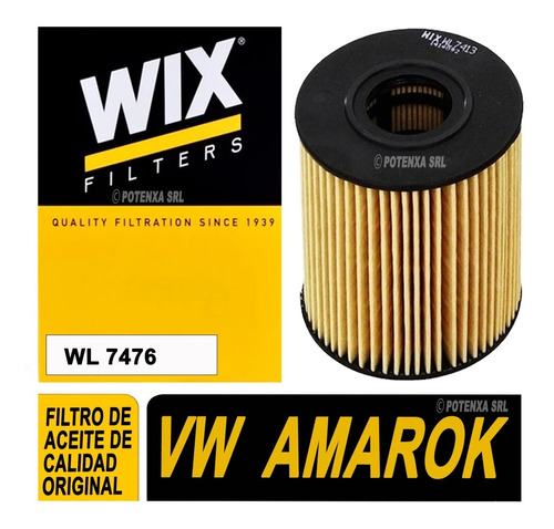 Filtro De Aceite Wix Filters  Vw Amarok Original