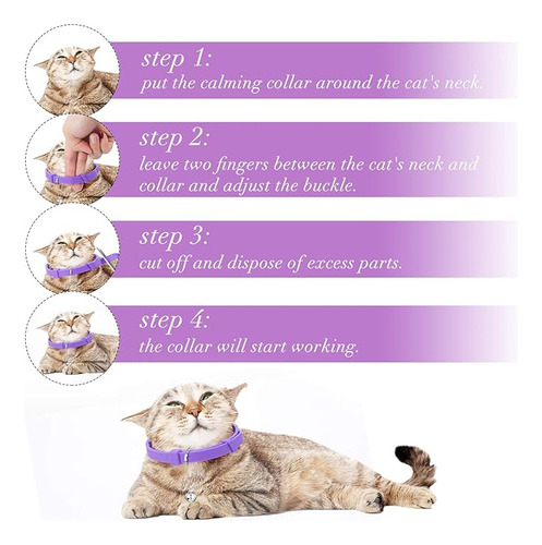 Collar Calmante De Feromona Para Gatos Con 2 Campanas