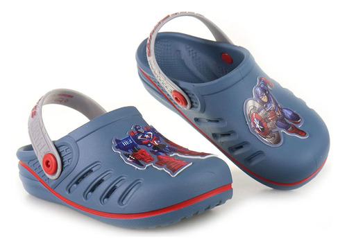 Babuche Infantil Marvel Capitão America 22781 Azul Grendene