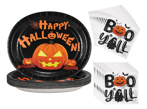 Fatlbsev 50 Placas Papel Ovaladas Para Ambientar Halloween