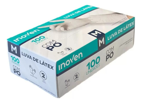 Luva De Procedimento Em Látex Cor Bege Tamanho Pp