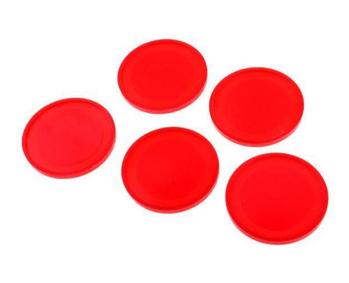 3 Discos De Mesa De Air Hockey 60mm Vermelho