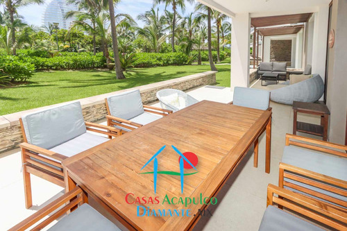 Cad La Isla Bali 105. Depa De Playa. Terraza Con Acceso Y Vista Al Jardín Privativo Y Al Mar