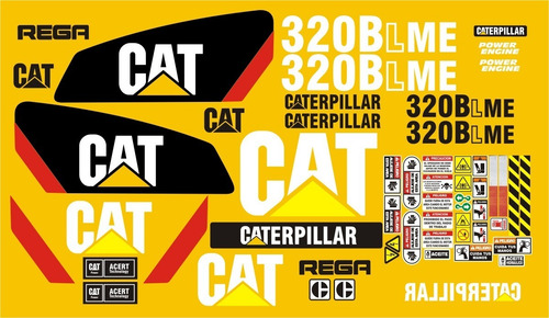 Calcomanías Para Excavadora 320blme Opción 3