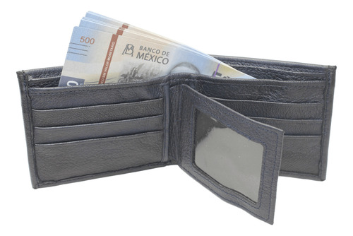 Billetera Cartera Piel Res Genuina Bifold Alta Fortuna