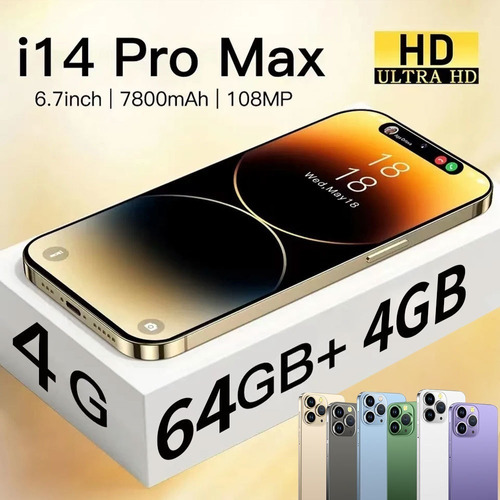 Móviles Baratos Android I14 Pro Max 64 Gb+4 Gb Dual Sim Go