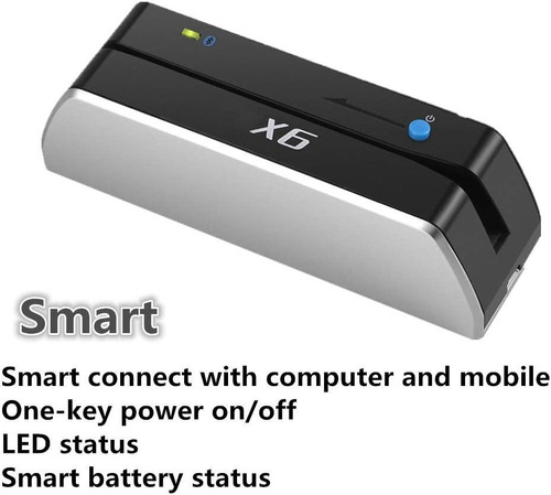 Bluetooth X6bt Vip Card Reader Writer Encoder Card Swiper Sc