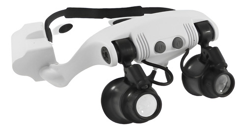 Lupa Tipo Gafas Con 4 Aumentos 2.5x 2 Luces Led