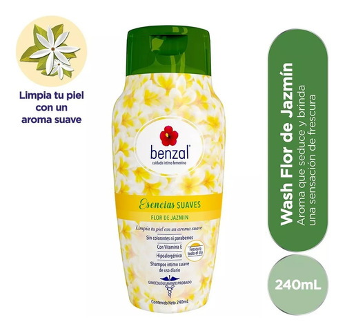 Jabón Íntimo Benzal Wash Flor De Jazmín 3 Pack