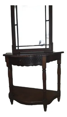 Consola De Madera Con Espejo (Usado)