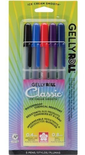 Bolígrafos Sakura Gelly Roll Classic, 5 Colores - 5uds